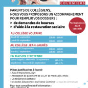 Accompagnement pour remplir les dossiers de demandes de bourses et d'aide à la restauration